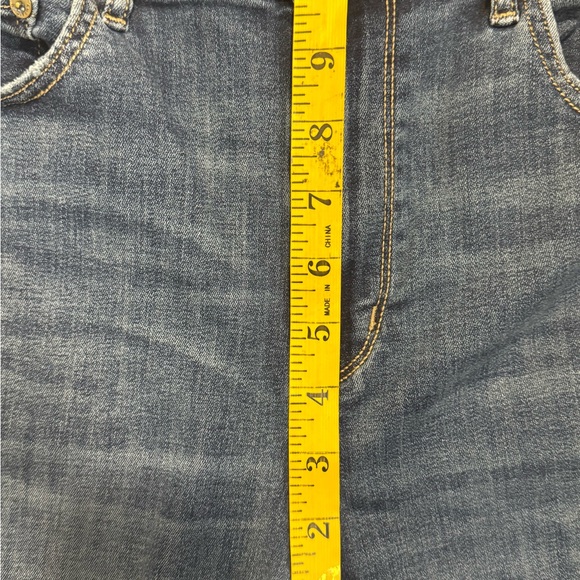 American Eagle Hi Rise Stretch Bootcut Flare Jeans Women's 14x29 Blue Dark Boho - Picture 7 of 12